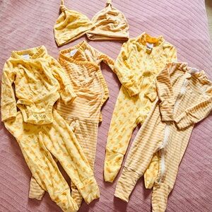 Hanna Andersson Organic Cotton Yellow Baby Apparel bundle